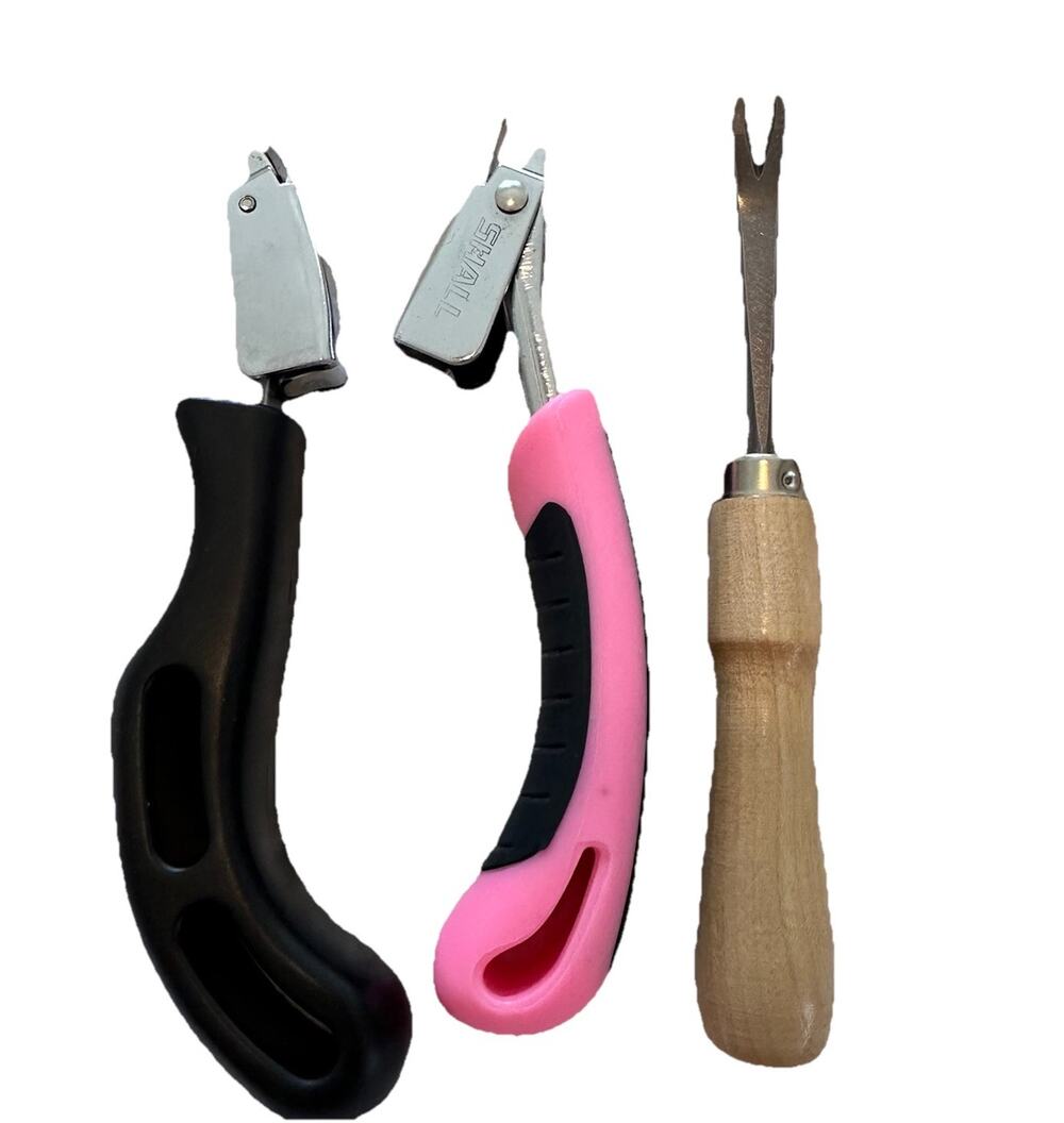 Upholstery staple removers and tack remover (three pieces)